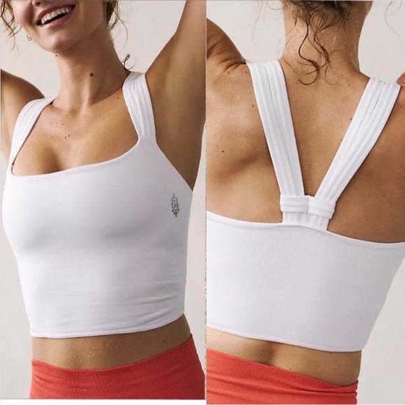 Free People Other - Free People On The Radar Longline Bra/Crop In White. NWOT! Sz XL